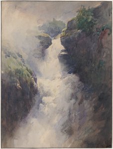 Et vandfald i bjergene af Henri-Joseph Harpignies