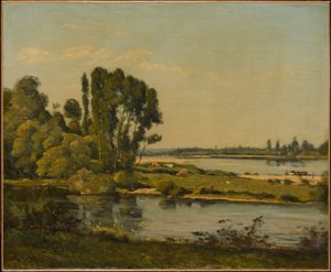 Landskab med en flod af Henri-Joseph Harpignies
