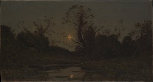 Måneopgang af Henri-Joseph Harpignies