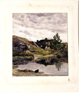 Flodlandskab af Henri-Joseph Harpignies