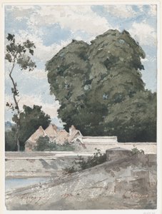 Udsigt fra bymuren ved Chartres af Henri-Joseph Harpignies