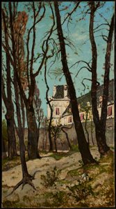 Udsigt over Louvre med Grande Galerie og Pavillon de Flore af Henri-Joseph Harpignies