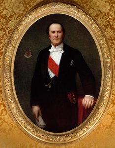Portræt af baron Eugene-Georges Haussmann, præfet i Paris (1809-1891)” Han var begyndelsen til de store renoveringsarbejder i byen Paris under det andet imperium. Maleri af Henri Lehmann (Karl Ernest (Ernst) Rudolf Heinrich Salem dit) (1814-1882) af Henri Lehmann