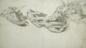 Skitse til Sankt Katharina af Alexandria (grafit på papir) af Henri Lehmann