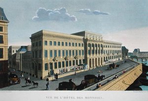 Hotel des Monnaies, ca. 1815-20 (farvegravering)