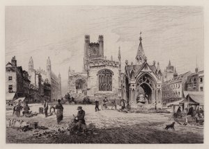 Cambridge: Market Hill (ætsning)