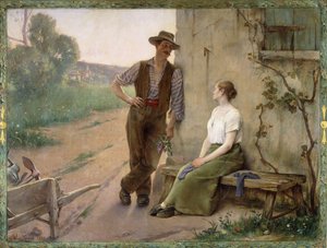 Bondepar i en gård, 1889
