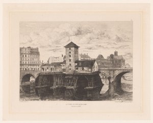 Udsigt på Pont Notre-Dame Pont Notre Dame pumpen (titel på objekt) L