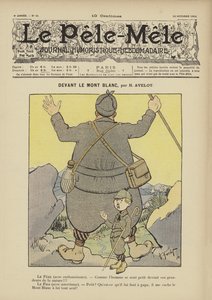 Foran Mont Blanc. Illustration til Le Pele-Mele, 1902