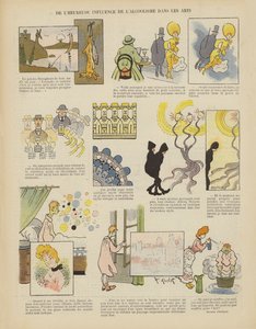 Alkoholismens lykkelige indflydelse på kunsten. Illustration til Le Rire