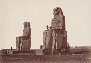 Theben, Colosses de Memnon (Theben, Memnons kolosser),1870