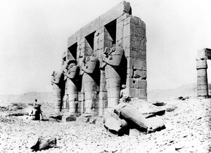 Tempelruiner, Nubien, Egypten, 1887