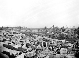 Landsby ved Karnak, Nubia, Egypten, 1887