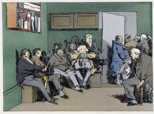 En høringsdag - i "" Administrativ moral"" af Henri Monnier af Henri Bonaventure Monnier