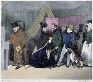 Indiskretion - i "" parisiske skitser"" af Henri Monnier, red. Delpech, Paris af Henri Bonaventure Monnier