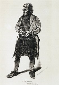 Fader Grandet - i ""Eugénie Grandet"" af Balzac, ill. Henri Monnier, original udgave af 1843 af Henri Bonaventure Monnier