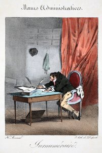 Surnuméraire, illustration fra "Moeurs Administratives, Dessinées D