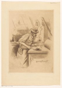 Printer i sit studie af Henri Boutet (possibly)