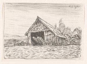 Boothuis i Possenhofen (original titel på objekt) af Henri Braakensiek