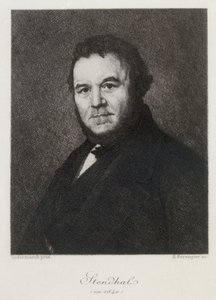 Portræt af Marie-Henri Beyle, dit Stendhal 1783-1842 i 1840. af Henri Bérengier