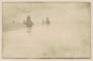 Både i en morgentåge af Henri Charles Guérard