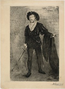 Faure i rollen som Hamlet af Henri Charles Guérard