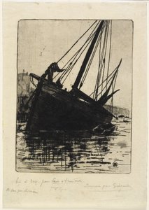 Strandet, c.1888 af Henri Charles Guérard