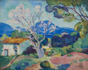 Det blomstrende mandeltræ, 1907. af Henri Charles Manguin
