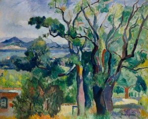 Saint-Tropez-bugten af Henri Charles Manguin