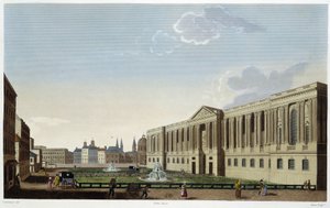 Colonnade of the Louvre, omkring 1820 - i ""Views of Paris"" af Courvoisier