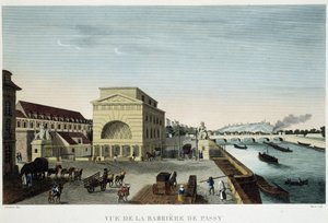 Barrière de Passy - i "" Udsigt over Paris i 1810: barriererne i Paris "" af Courvoisier,