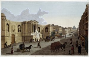 Fountain of the rue de Grenelle, ca. 1820 i ""Views of Paris"" af Courvoisier 1827