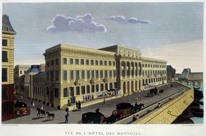 Hôtel des Monnins, omkring 1820 i "" Views of Paris"" af Courvoisier 1827