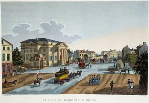 La barrier Saint-Denis, omkring 1827 - i "" Views of Paris "" af Courvoisier