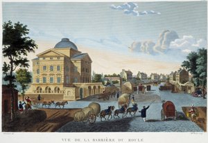 Roule-barrieren, ca. 1820 - i ""Views of Paris"" af Courvoisier af Henri Courvoisier-Voisin