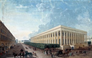 Børsen og Place de la Bourse i Paris. (Maleri, v.1800)