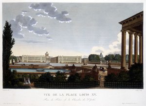 Udsigt over Place Louis XV - Paris af Courvoisier af Henri Courvoisier-Voisin