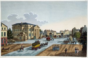 Udsigt over Barrière St Denis - i "" View of Paris, circa 1810: the Barriers of Paris"" af Courvoisier