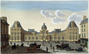 Udsigt over Palais du Luxembourg, omkring 1820 - i "" Views of Paris "" af Courvoisier