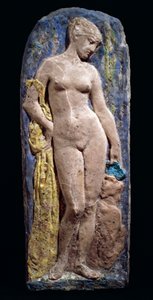 Plaque i glaspasta forestillende Circe