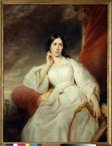 Portræt af Maria Garcia kaldet Malibran (1808-1836) sangerinde i rollen som Desdemone for Othello”” af Gioachino Rossini”” Maleri af Henri Decaisne (1799-1852) 1830 Dim. 1,38 x 1,05 m. Paris. Carnavalet Museum af Henri Decaisne