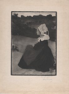 Bretonne assise (Siddende Bretonsk kvinde) ca. 1893 (blød jordætsning og akvatint)