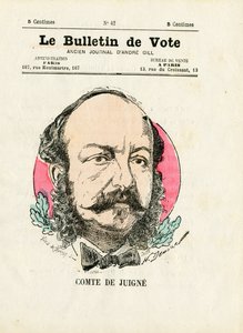 Afstemning 2. serie, Satirique en farver: De Juigne Comte - Illustration af Henri Demare (1846-1888) af Henri Demare