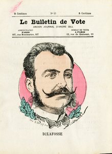 Valgseddel 2. serie, Satirique en Colours: Delafosse - Illustration af Henri Demare (1846-1888) af Henri Demare