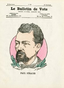 Afstemning 2. serie, Satirisk i farver: Strauss Paul - Illustration af Henri Demare (1846-1888) af Henri Demare