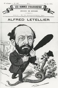 Karikatur af Alfred Letellier, fra 