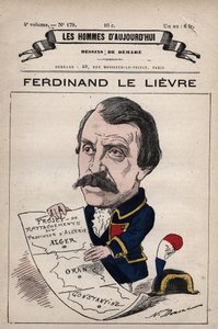 Tegneserie af Ferdinand Le Lievre (Lelievre) (1799-1886) Engelsk senator i Algeriet fra 