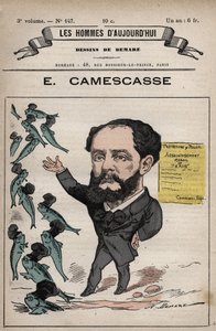 Tegneserie af Jean Louis Ernest Camescasse (1838-1897) Advokat, fransk politiker - fra 