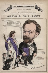 Tegneserie af Jean Marie Arthur Chalamet (1822-1895) fransk republikansk politiker - fra 