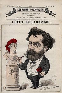 Tegneserie af Leon Alexandre Delhomme (1841-1895) fransk billedhugger fra 